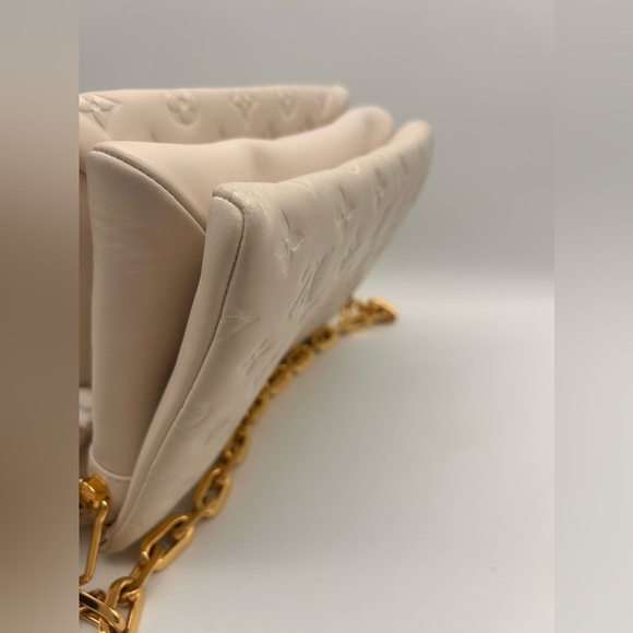 Louis Vuitton Coussin PM Cream Monogram Empreinte Gold Chain Strap - Picture 10 of 16